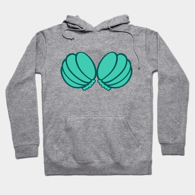 Mermaid seashells bra top shirt Hoodie by Cocolima